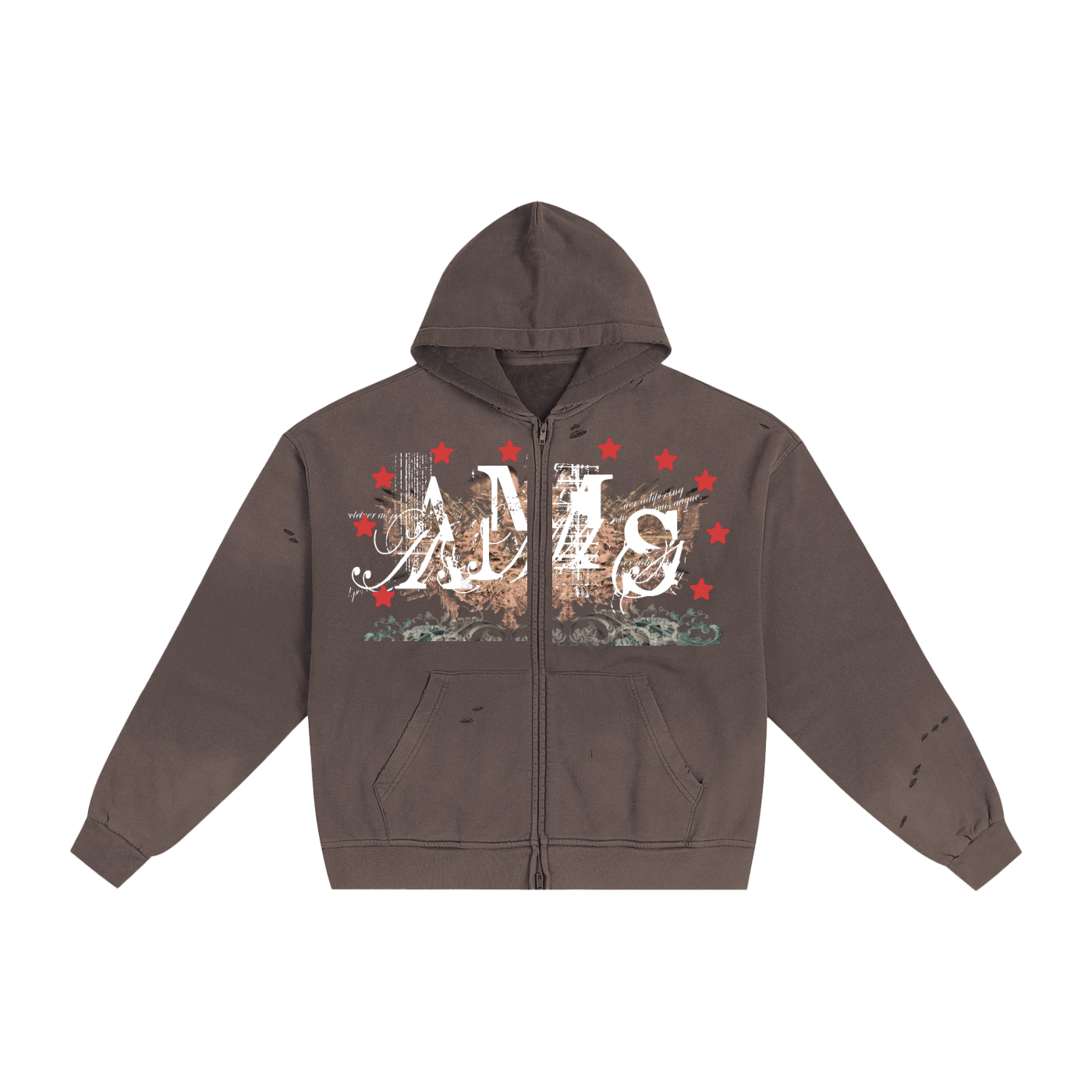 AMS Crest Sunfade Zip Hoodie