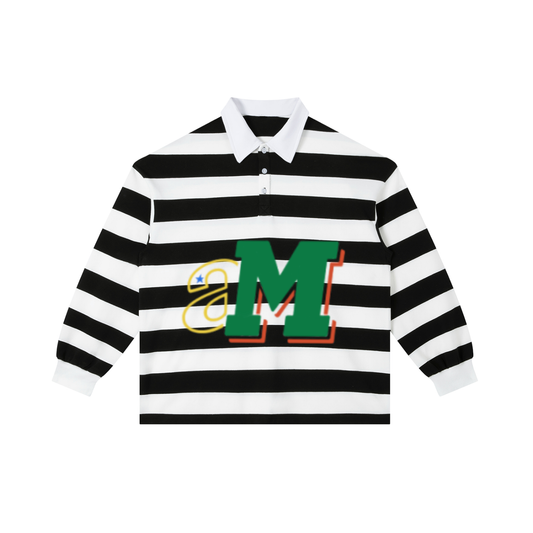 Color Block Stripe Polo Shirt