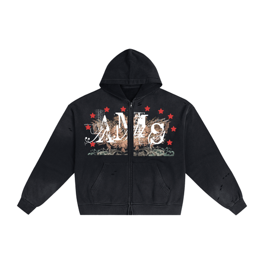 AMS Crest Sunfade Zip Hoodie