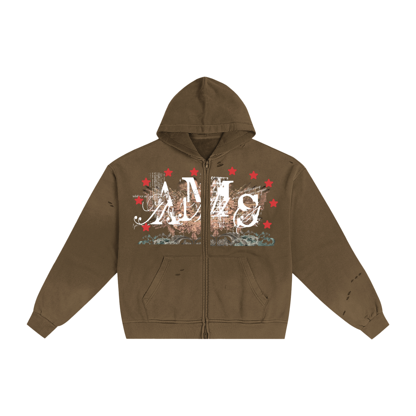 AMS Crest Sunfade Zip Hoodie