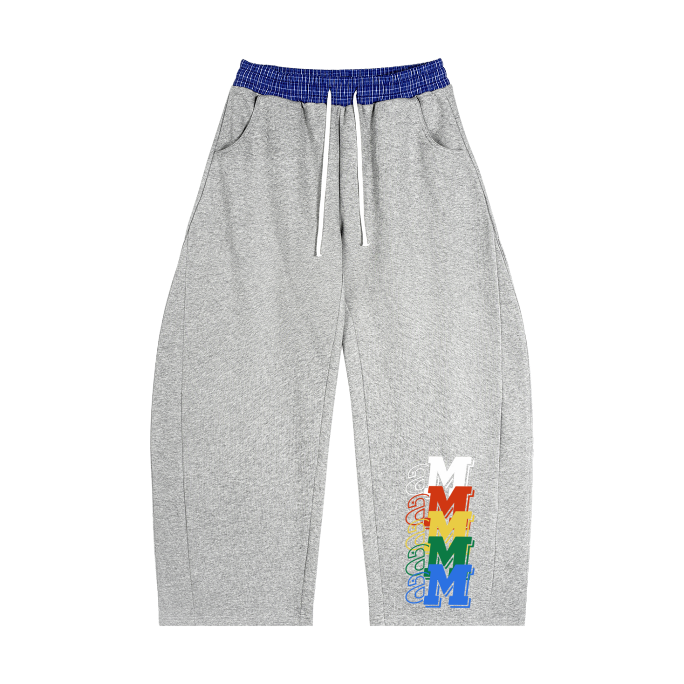 Plaid Waistband Barrel Sweatpants