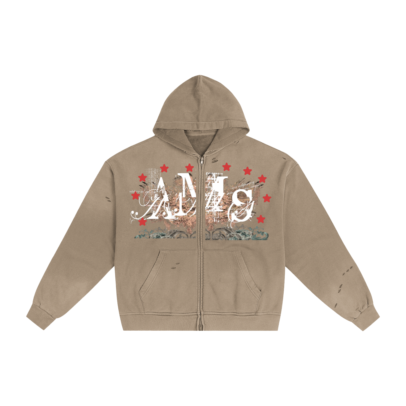 AMS Crest Sunfade Zip Hoodie